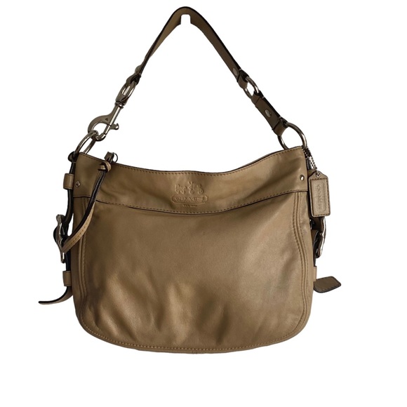 Coach Beige Zoe Hobo Purse - Picture 1 of 13